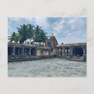 Stenen tempel in Belur, Karnataka, India Briefkaart
