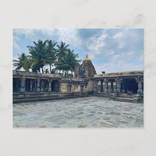 Stenen tempel in Belur, Karnataka, India Briefkaart (Voorkant)