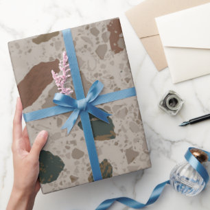 Stenen Terrazzo Patroon Cadeaupapier