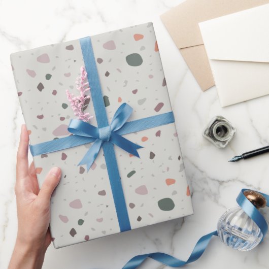 Stenen Terrazzo Patroon Cadeaupapier (Geschenken)