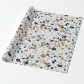 Stenen Terrazzo Patroon  Cadeaupapier (Uitgerold)