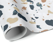 Stenen Terrazzo Patroon  Cadeaupapier (Rol Hoek)