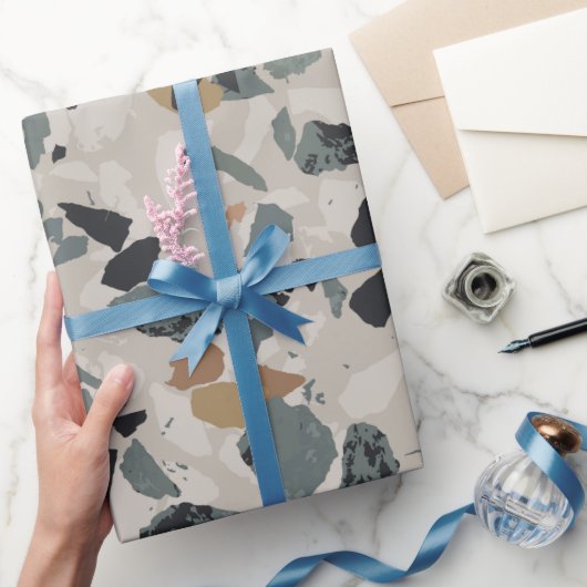 Stenen Terrazzo Patroon Cadeaupapier (Geschenken)