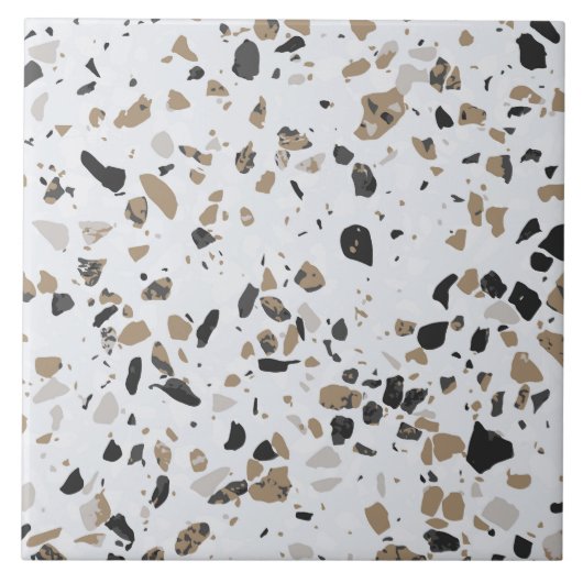 Stenen Terrazzo Tegeltje (Voorkant)