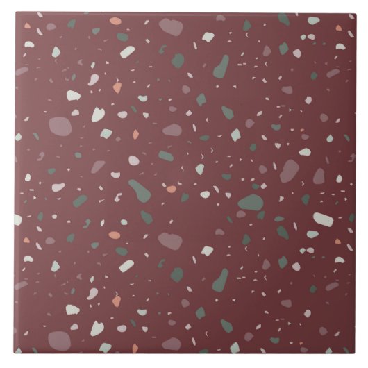Stenen Terrazzo Tegeltje (Voorkant)