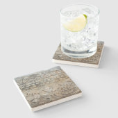 Stenen textuur van het Israel Square onderzetter (Zijkant)