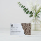 Stenen Textuur Vloeren Aannemer Visitekaartje (Staand voorkant)