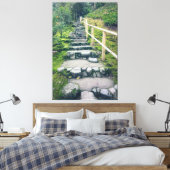 Stenen trappen in het park canvas afdruk (Insitu (Slaapkamer))