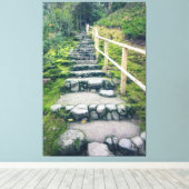 Stenen trappen in het park canvas afdruk (Insitu (Houten vloer))