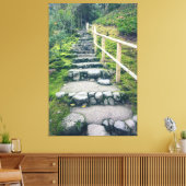 Stenen trappen in het park canvas afdruk (Insitu (Woonkamer))