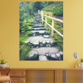 Stenen trappen in het park canvas afdruk (Insitu (Woonkamer))