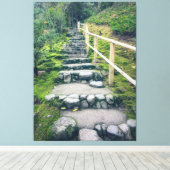 Stenen trappen in het park canvas afdruk (Insitu (Houten vloer))