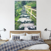 Stenen trappen in het park canvas afdruk (Insitu (Slaapkamer))