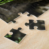 Stenen tuinstad met bloem legpuzzel (Zijkant)