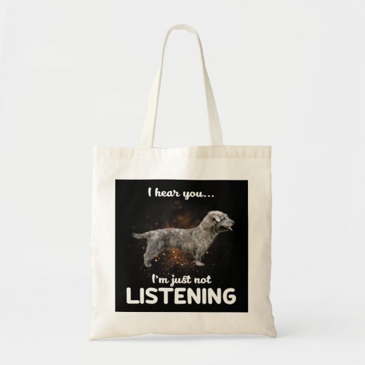 Stenen van de terminale hond Ik hoor dat je niet l Tote Bag (Voorkant)