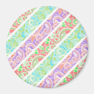 Stenen van kleurrijke pastelbloemen magneet