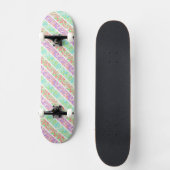 Stenen van kleurrijke pastelbloemen persoonlijk skateboard (Voorkant)
