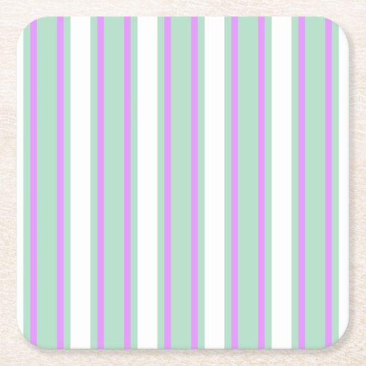 Stenen van mint en lila snoep kartonnen onderzetters (Voorkant)