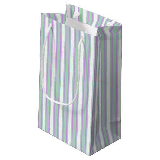 Stenen van mint en lila snoep klein cadeauzakje (Achterkant Gekanteld)