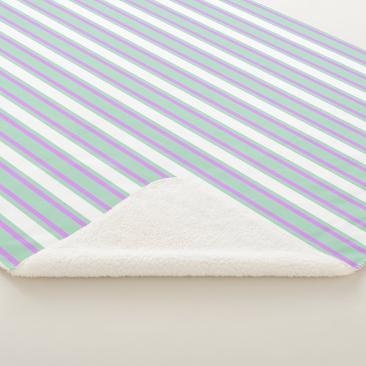 Stenen van mint en lila snoep sherpa deken (3/4)