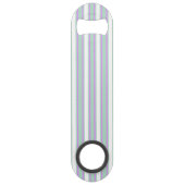 Stenen van mint en lila snoep speed flessenopener (Achterkant)