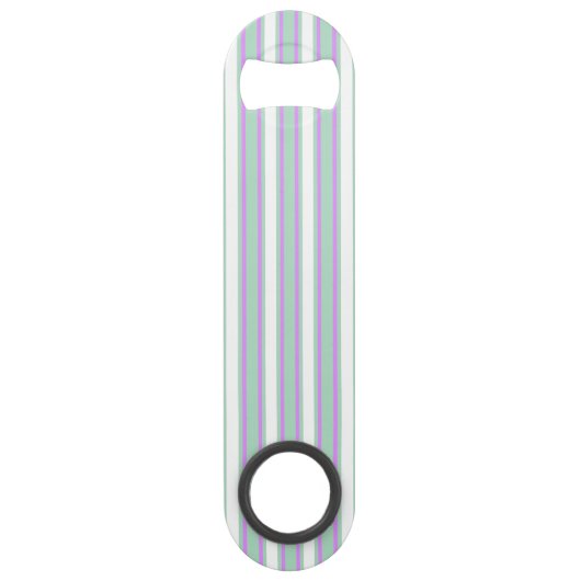 Stenen van mint en lila snoep speed flessenopener (Voorkant)