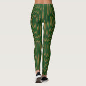 Stenen van snoep van Springbok, groen en goud Leggings (Achterkant)