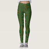 Stenen van snoep van Springbok, groen en goud Leggings (Voorkant)