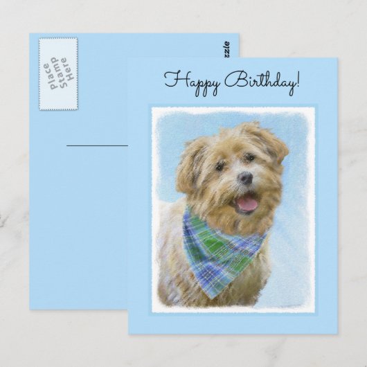 Stenen van traditionele terrierschildering - Oorsp Briefkaart (Voorkant / Achterkant)