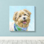 Stenen van traditionele terrierschildering - Oorsp Canvas Afdruk (Insitu (Houten vloer))