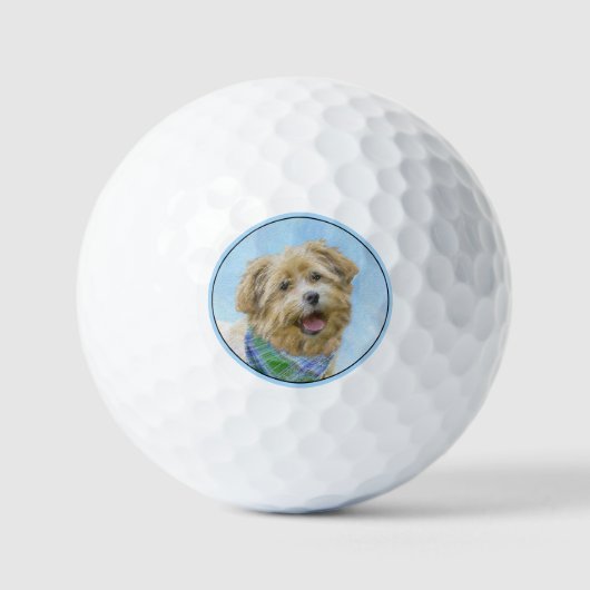 Stenen van traditionele terrierschildering - Oorsp Golfballen (Voorkant)