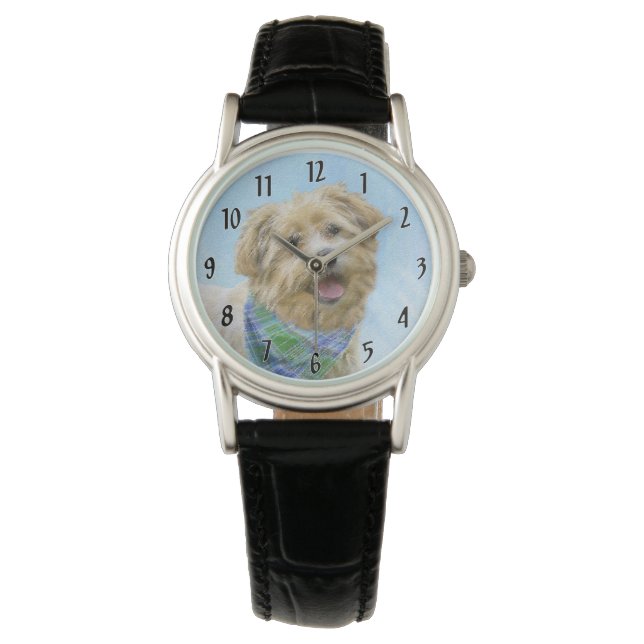 Stenen van traditionele terrierschildering - Oorsp Horloge (Voorkant)