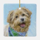 Stenen van traditionele terrierschildering - Oorsp Keramisch Ornament (Achterkant)