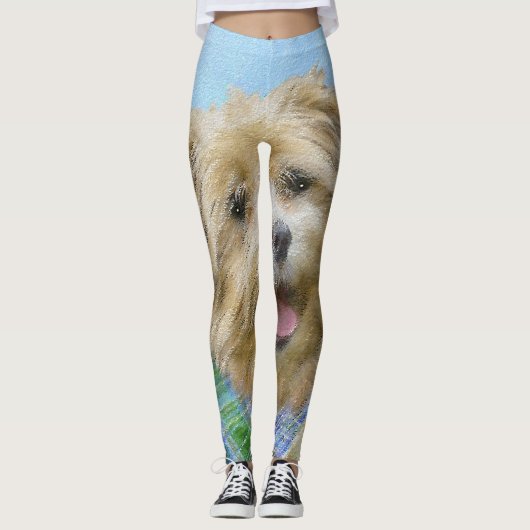Stenen van traditionele terrierschildering - Oorsp Leggings (Voorkant)