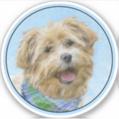 Stenen van traditionele terrierschildering - Oorsp Sticker (Voorkant)