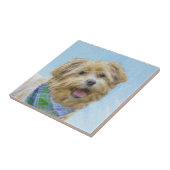 Stenen van traditionele terrierschildering - Oorsp Tegeltje (Zijkant)