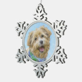 Stenen van traditionele terrierschildering - Oorsp Tin Sneeuwvlok Ornament (Rechts)