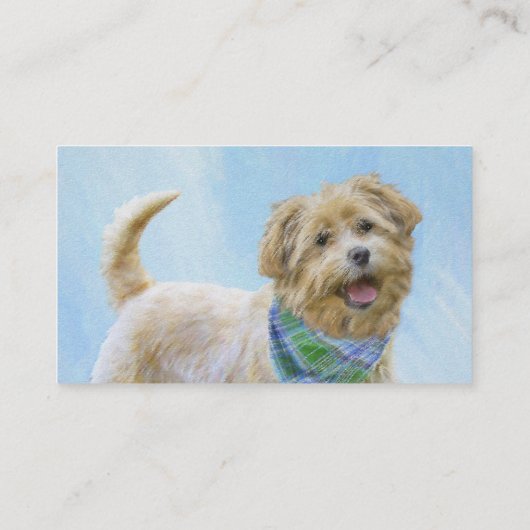 Stenen van traditionele terrierschildering - Oorsp Visitekaartje (Achterkant)