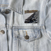 Stenen Vierkante Button 5,1 Cm (In situ)