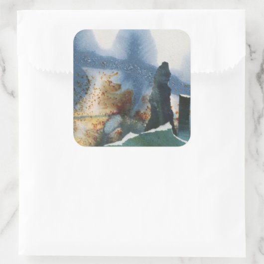 Stenen Vierkante Sticker (Tas)