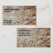 stenen visitekaartje voor vormgeving (Voorkant / Achterkant)