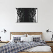 Stenen vleugels schedel canvas afdruk (Insitu (Slaapkamer))