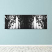 Stenen vleugels schedel canvas afdruk (Insitu (Houten vloer))