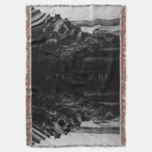 Stenen vleugels schedel deken (Voorkant Verticaal)