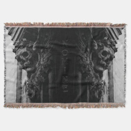 Stenen vleugels schedel deken