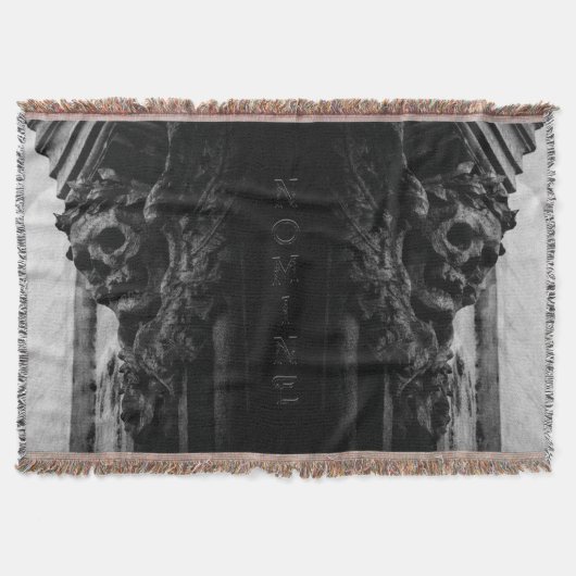 Stenen vleugels schedel deken (Voorkant)