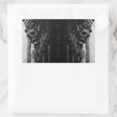 Stenen vleugels schedel rechthoekige sticker (Tas)