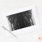 Stenen vleugels schedel rechthoekige sticker (Envelop)