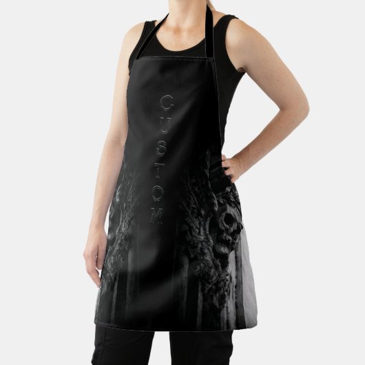 Stenen vleugels schedel schort (Insitu)