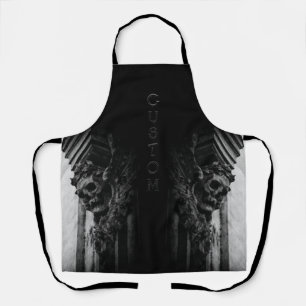 Stenen vleugels schedel schort